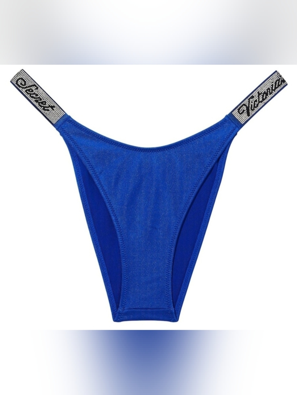XS S M L XL XXL VS Swim Shine Strap Brazilian Bikini Bottom Blue Tropical